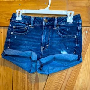 American Eagle Hi Rise Shortie Shorts